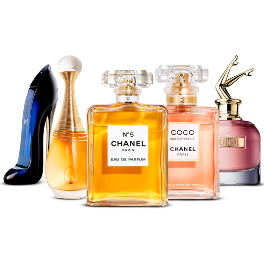 Set de 5 Perfumes – Good Girl, J'adore, Chanel Nº5, Coco Mademoiselle i Scandal [100 ml cada uno]
