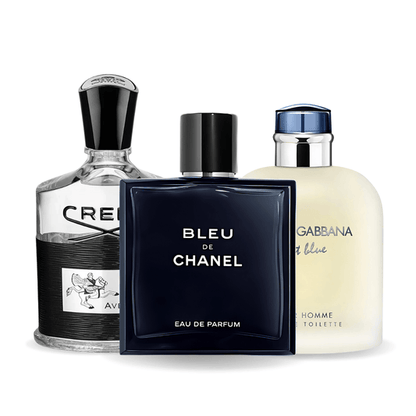 Set de 3 Perfumes | Bleu de Chanel, Creed Aventus, Light Blue Dolce Gabbana 100 ml