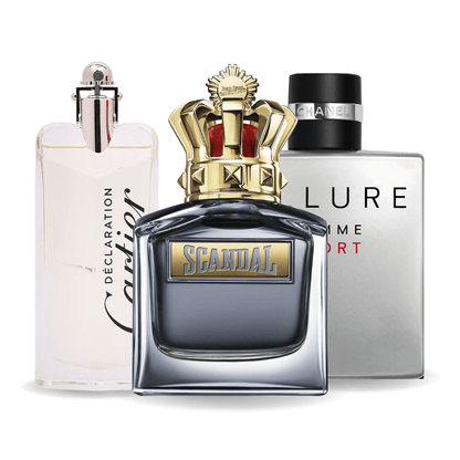 Set de 3 Perfumes | Allure Homme Sports, Jean Paul Gaultier Scandal, Cartier Declaration 100 ml